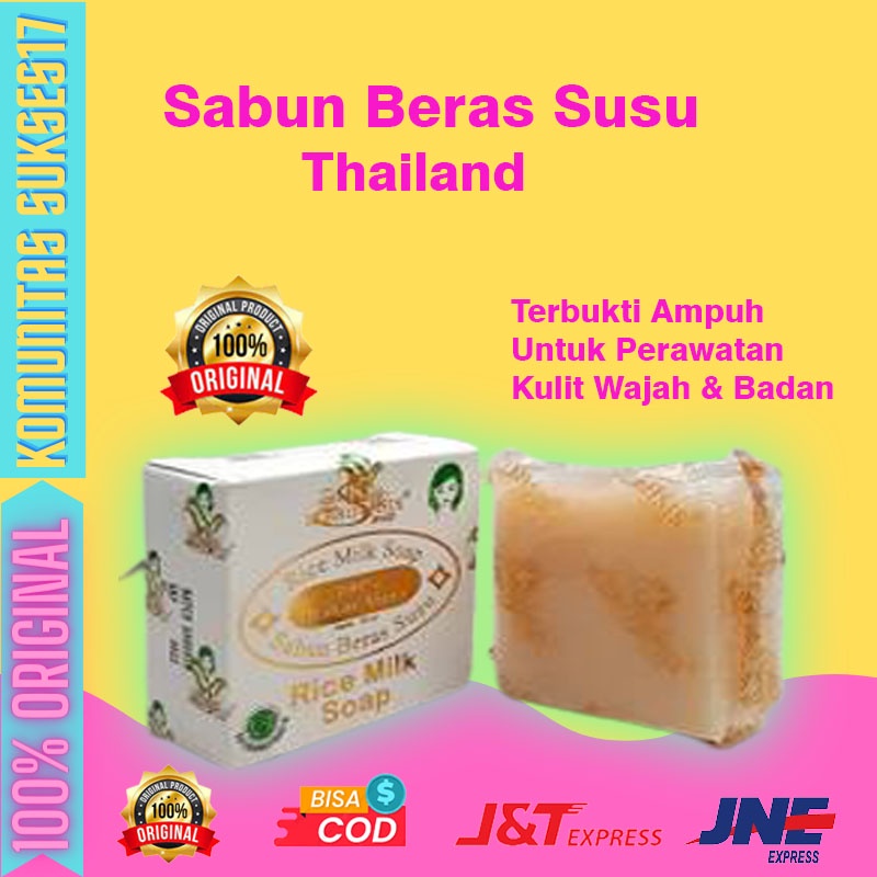 Sabun Beras Susu Mencerahkan Melembutkan Melembabkan Menghilangkan Wajah Noda Hitam Jerawat Berminya