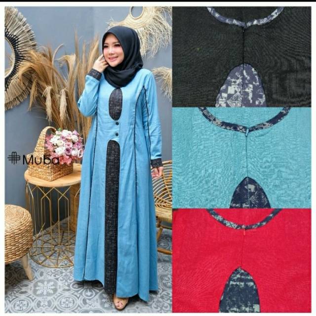 Gamis linen polos