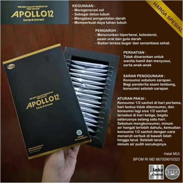 Obat Herbal Serbuk APOLLO 12 Cordy G Extract Satuan