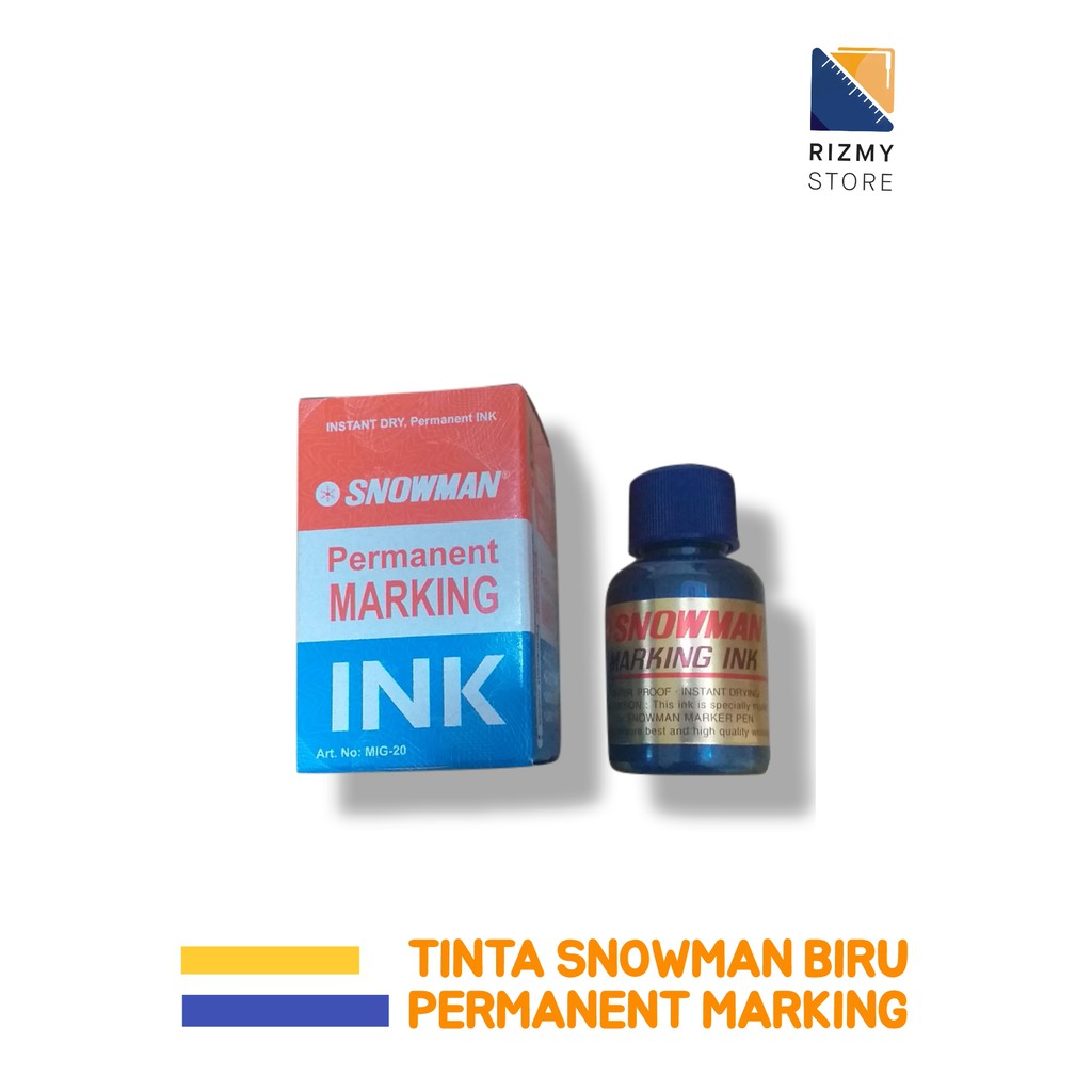 

Tinta Spidol Snowman Permanent Warna Biru