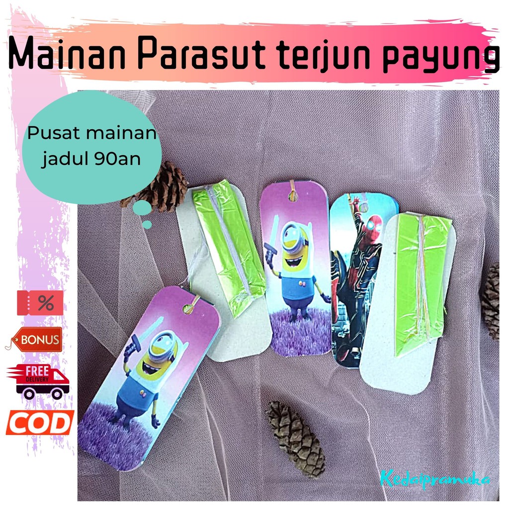 Mainan Parasut Terjun Payung / Permainan Jadul / Figure Tentara / Harga 1 biji