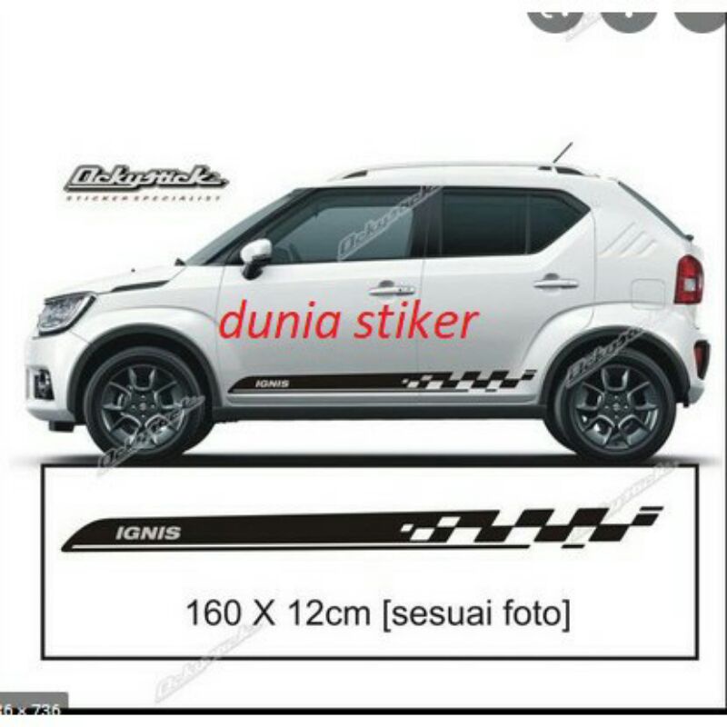 PROMO STICKER STIKER MOBIL TERBARU STIKER STRIPE SUZUKI IGNIS STIKER KEREN