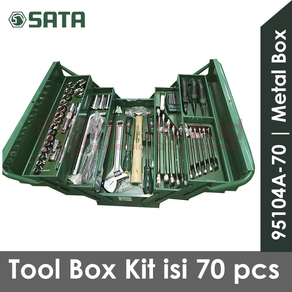 Tool Box beserta Isinya 70 pcs - 12 Point Metric 95104A-70 SATA TOOLS