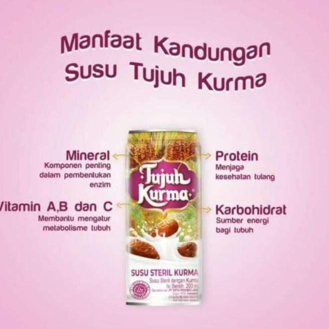

[COD] Susu Tujuh Kurma Steril 200 ml 12 pcs & 24 pcs [COD]