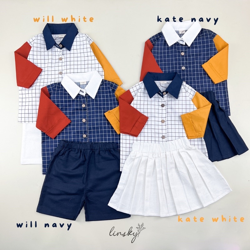 LINSKY BABY - Kate &amp; Will Set Setelan Anak Couple Heyminime