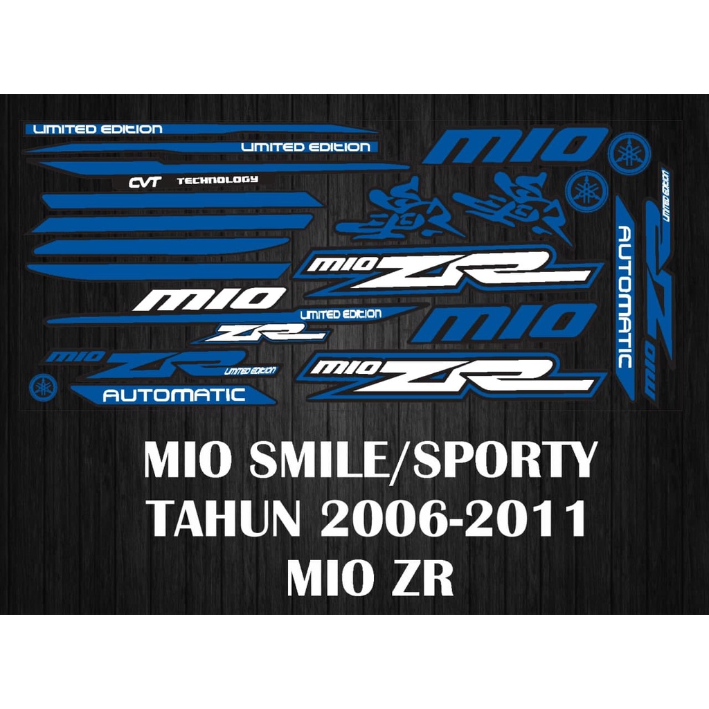 STIKER STRIPING VARIASI MIO SMILE/SPORTY TAHUN 2006-2011 MIO ZR