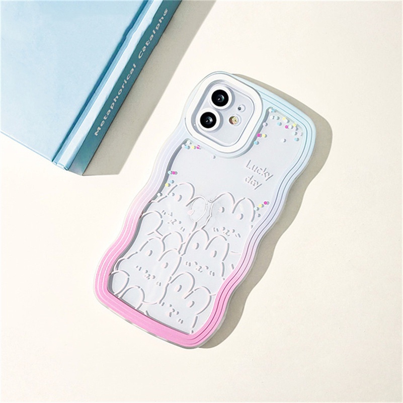 Casing OPPO A57 A15 A15s A16 A16k A3s A5s A76 A96 A94 A93 A74 A54 A95 A92 A53 A5 A9 F11 F9 Reno 7 5Z 6Z Pro Motif Gradien Kelinci