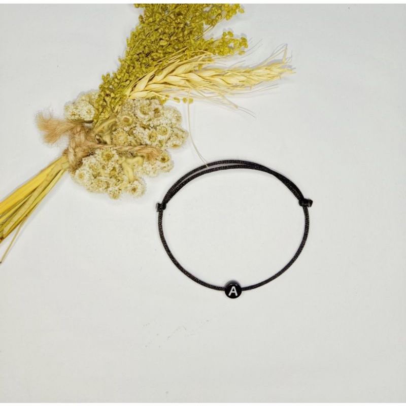 GELANG SATIN HURUF // GELANG HITAM // GELANG HITAM HURUF //GELANG HURUF // GELANG CUSTOM
