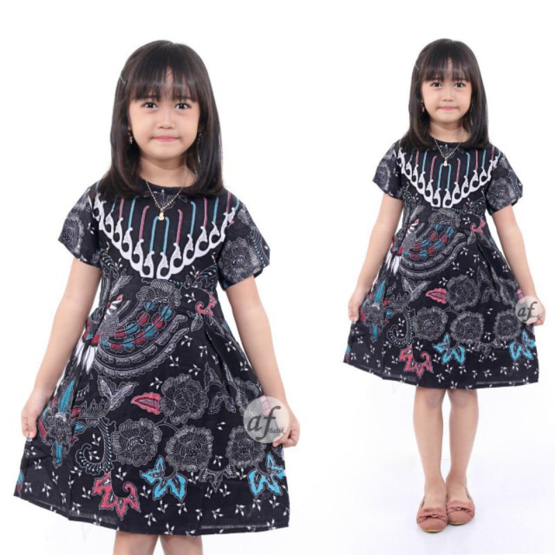 Dress batik Anak perempuan umur 2-10 Tahun - Motif batik bervariasi - batik Anak