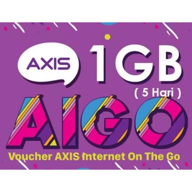 VOUCHER AXIS AIGO 1GB MINI|VOCER AXIS 1GB MINI|PAKET DATA AXIS 1GB MINI|AXIS AIGO 1GB 5HARI