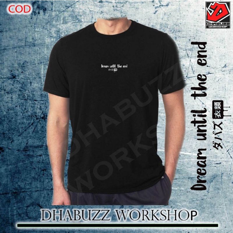 DHABUZZ 04 KAOS DISTRO HITAM PRIA LENGAN PENDEK LOGO BAHAN KATUN TERBARU ORIGINAL DHABUZZ