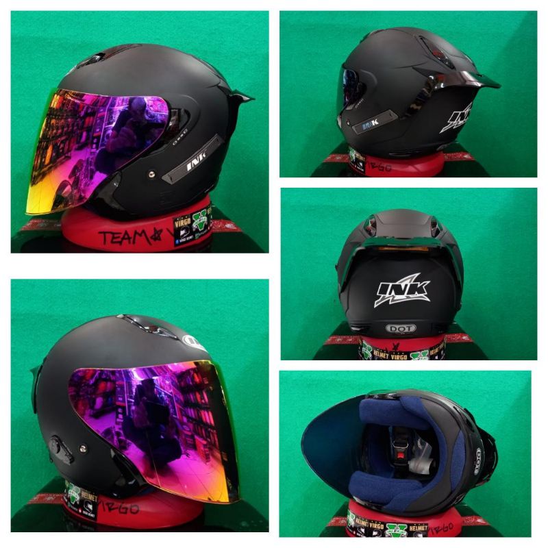 INK METRO HELM HALLFACE +VISOR IRIDIUM /SPOILER