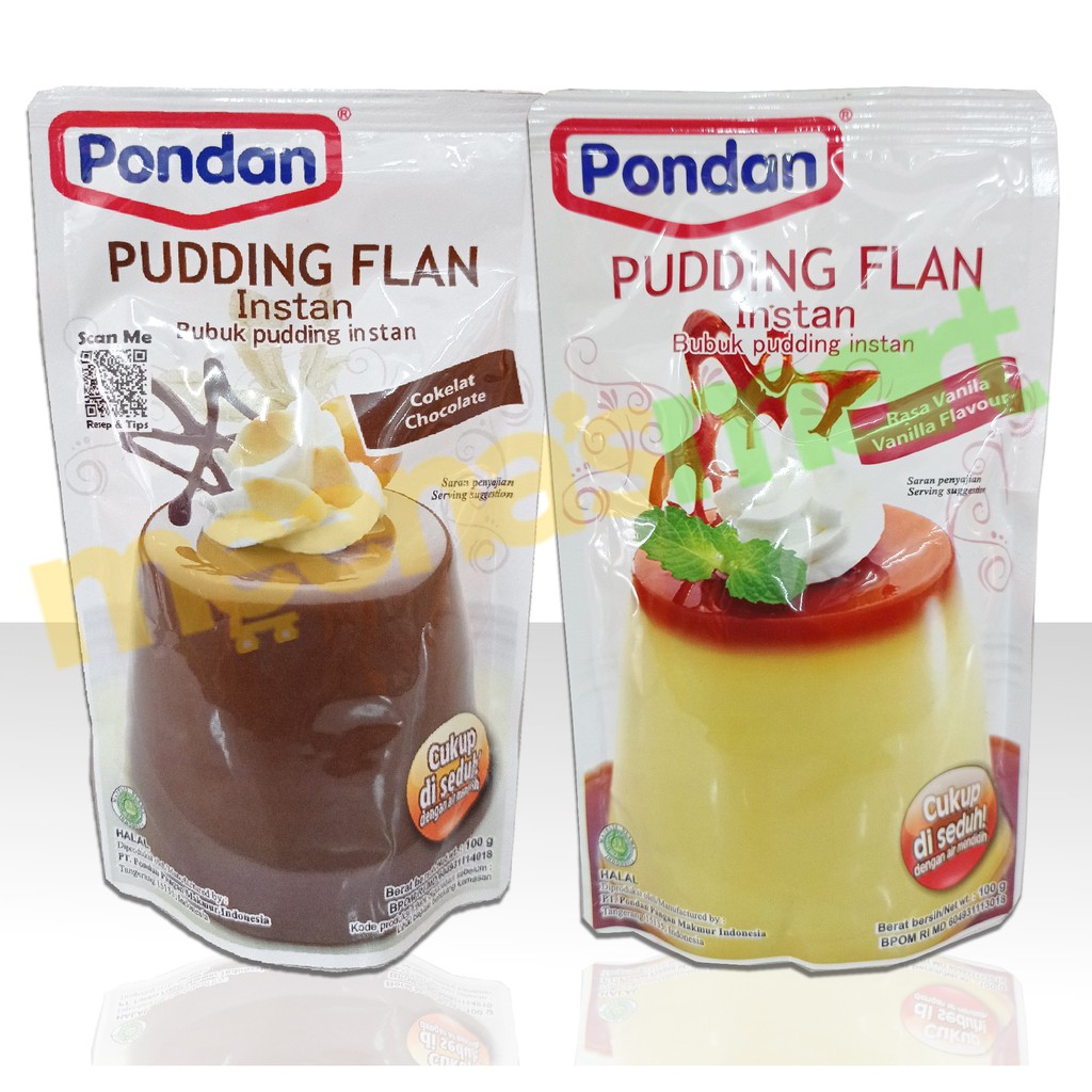 

Pondan Pudding Flan Instant Bubuk Puding Instan 100 gr
