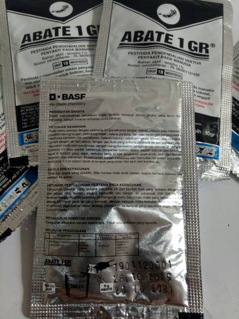 Obat Jentik Jentik Abate 10 Gram 1gr Pembasmi Basmi Uget Uget Jumantik Nyamuk Dbd Ampuh Terlaris