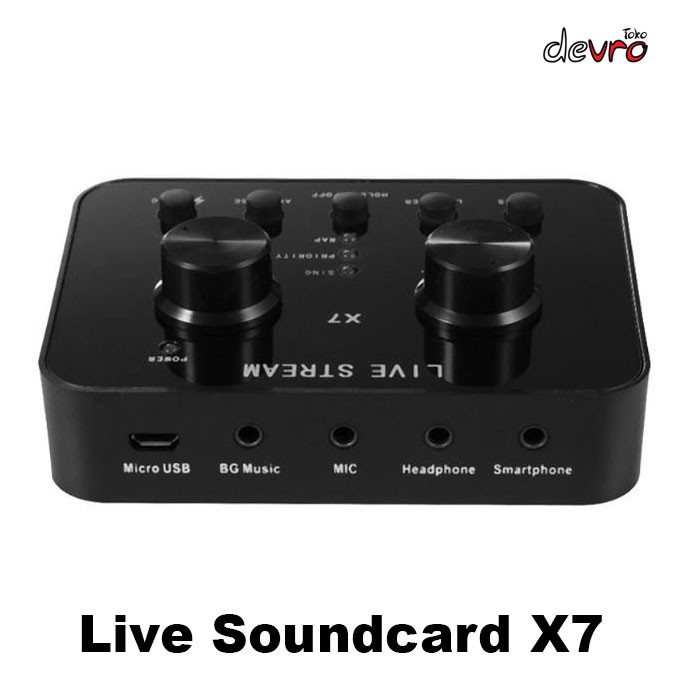 GS8 USB Soundcard Live Broadcast Karaoke Microphone Sound card Audio Streaming ALLOYSEED X7