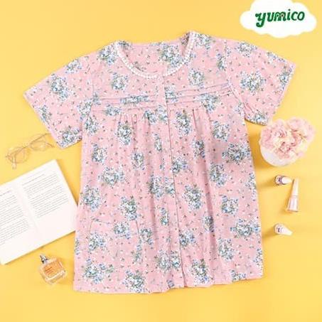 Yumico Baju Tidur Piyama Wanita/Cewek Kaos DT ST PDXL TPXL DL - Roses