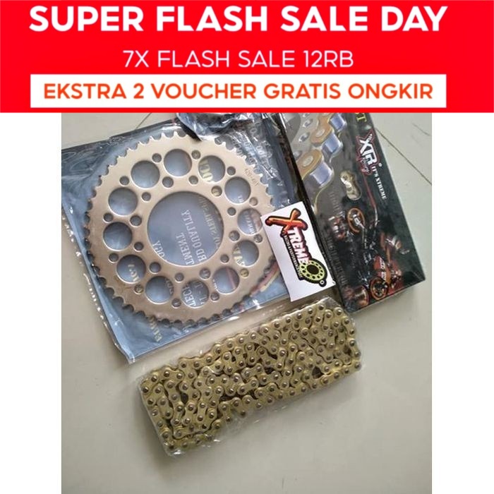 Promo GEAR SET VIXION BYSON MXKING 428 46-50T XTREME NOT SSS TK gir rantai gir set rantai rante gigi