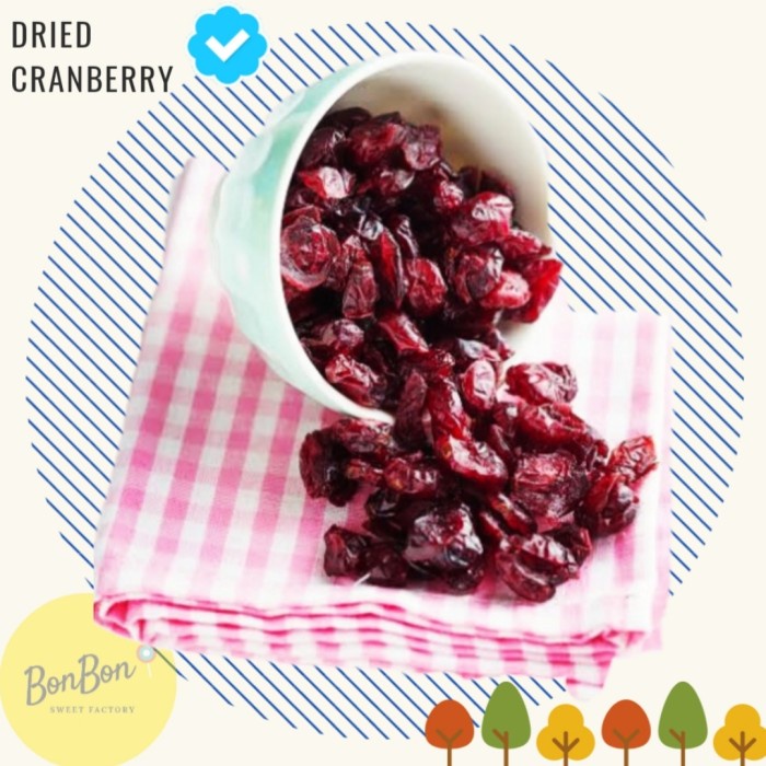 

Buah Kering - 500Gr Dried Cranberries / Cranberry Kering / Buah Cranberi Manis Usa