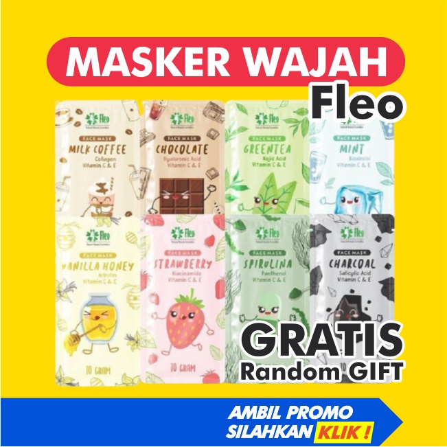 Masker Wajah Muka Fleo Bpom Organik Face Mask Bubuk Fleo Mencerahkan Dan Glowing Pria Wanita Kulit B