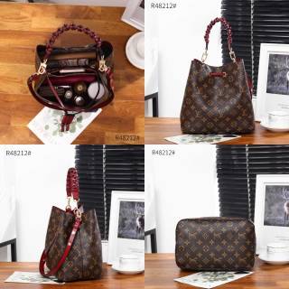  Tas  wanita LV Louis Vuitton bucket serut handbag selempang  