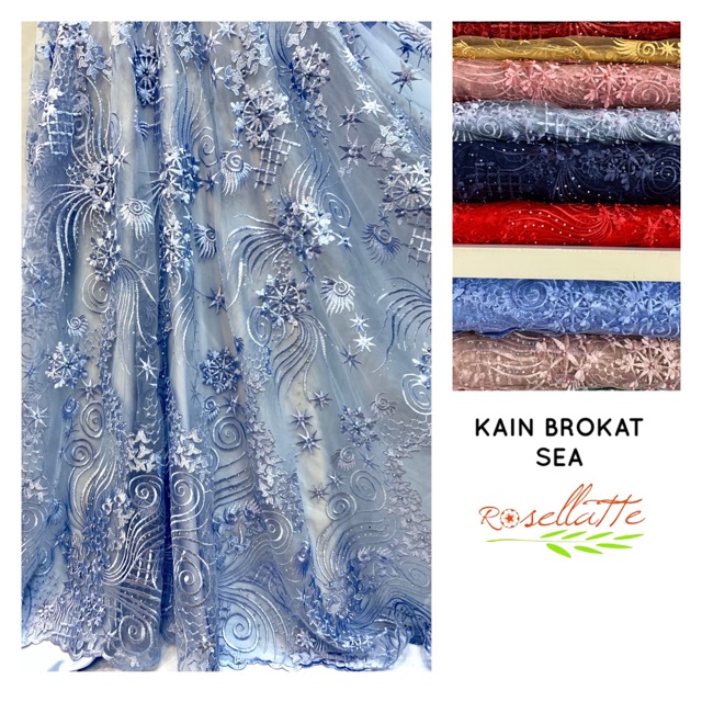 KAIN BROKAT SEA mutiara permata mewah