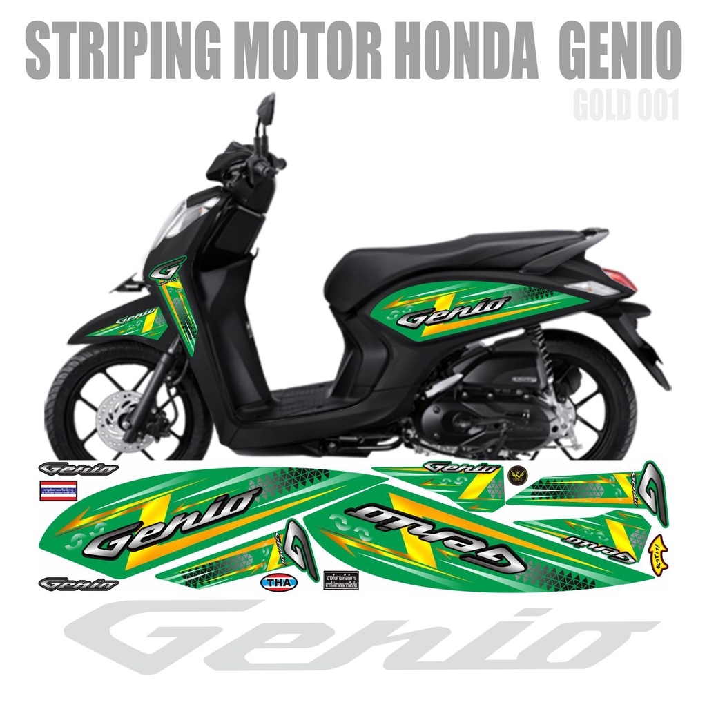 STRIPING MOTOR HONDA GENIO / HONDA GENIO VARIASI STRIPING GOLD 001 13