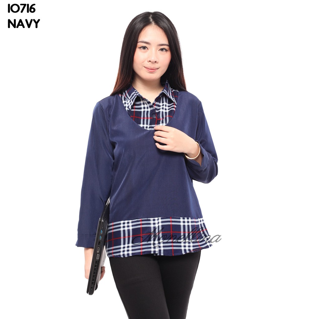 Monellina 8A 10716 Baju  Blouse Atasan  Murah Wanita  