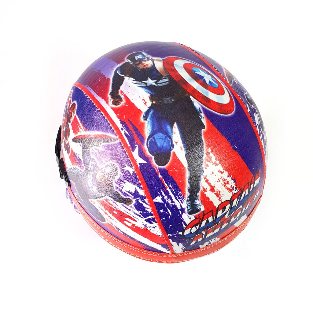 Helm Anak SPECIAL RETRO CAPTAIN AMERICA Murah / Helmet Non SNI / Helm Karakter Kartun Lucu / Helm Anak Cowok Laki Laki 1 2 3 4 5 Tahun