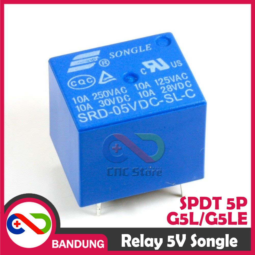 RELAY SONGLE 5V 10A SRD-05VDC-SL-C 5 PIN 5P G5L G5LE