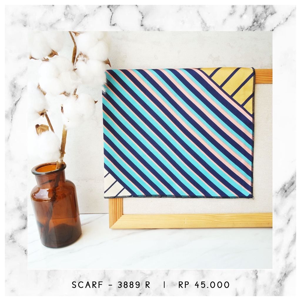 NECK SCARF / SYAL KOREA / SCARF PATTERN (SIZE 50 X 50 CM) - 3889 / 4067-3889 R