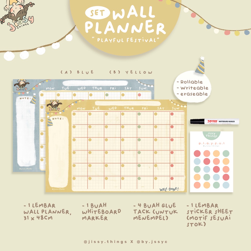 

Wall Planner Jissy Things - Playful Festival