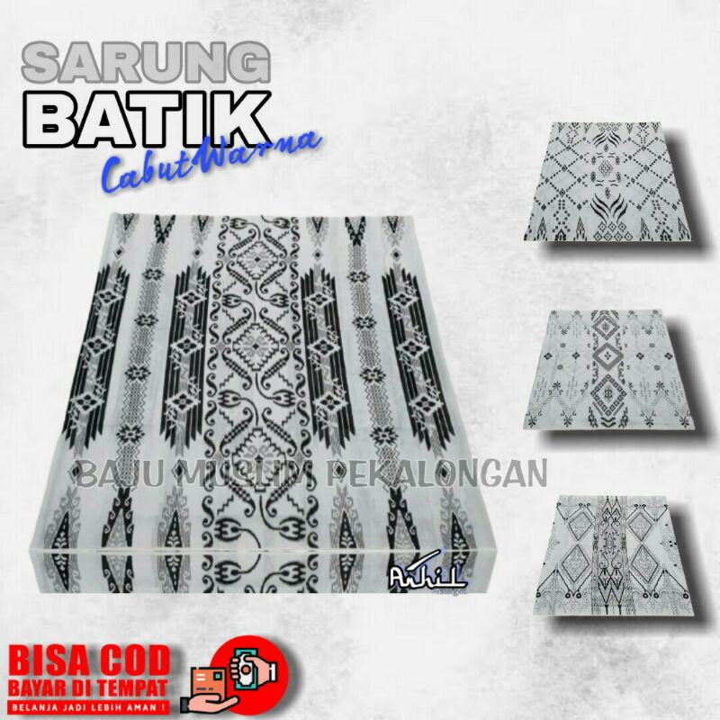 Sarung Batik Pria Dewasa Cabut Warna
