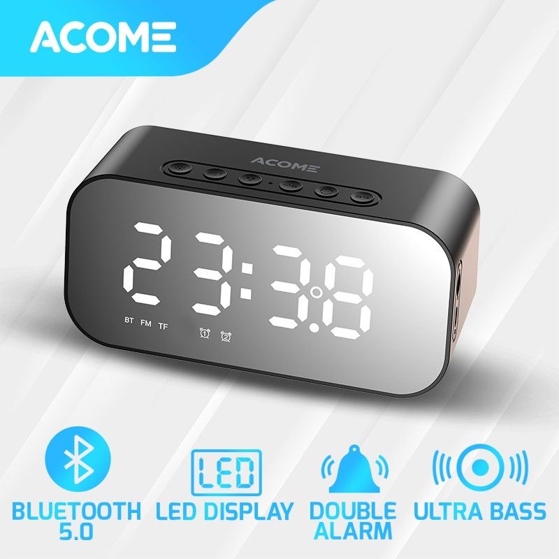 Acome A5 Desktop Digital Clock Bluetooth Speaker Jam Digital