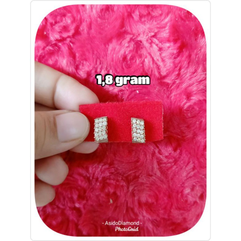 Anting Plat Jepit - Berlian Medan