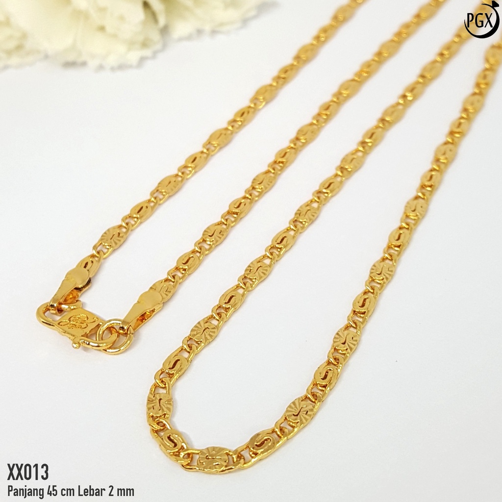 PGX Kalung Pria Wanita Xuping Perhiasan Lapis Emas Aksesoris Fashion Premium - XX013