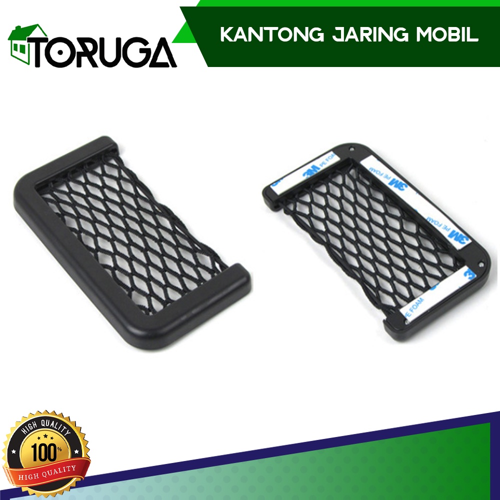 Car Net Organizer Pockets Bag Kantong Jaring Mobil Penyimpanan barang TEMPAT HANDPHONE 8 X 15 CM