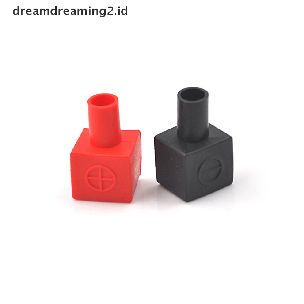 (Hot Style You Like) 2pcs Cover Pelindung Terminal Aki Motor Bahan Karet