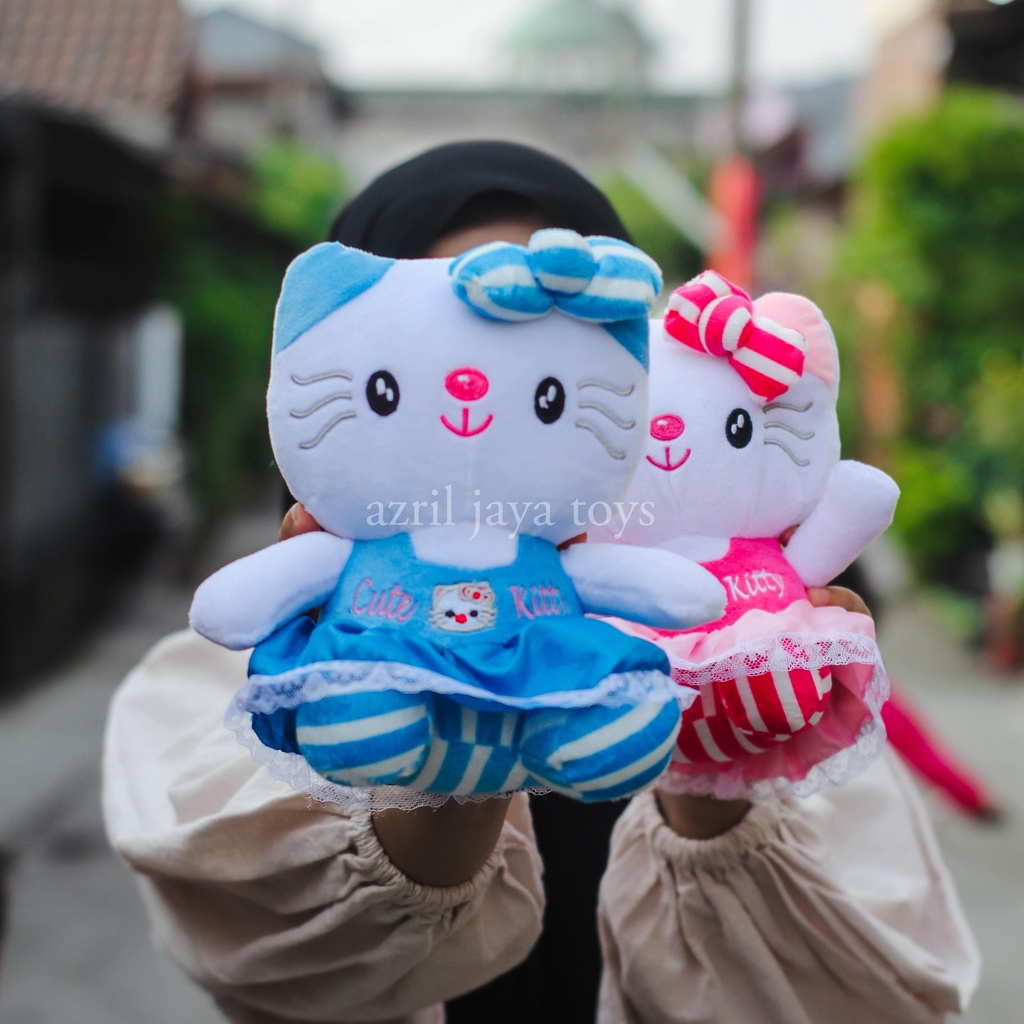 Boneka Hello Kitty Cute Pake Baju Pink/boneka hello kity terbaru/boneka lucu/boneka imut/boneka karakter