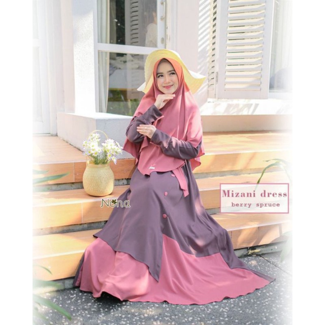 Mizani Dress Set Khimar by Nona Boutique