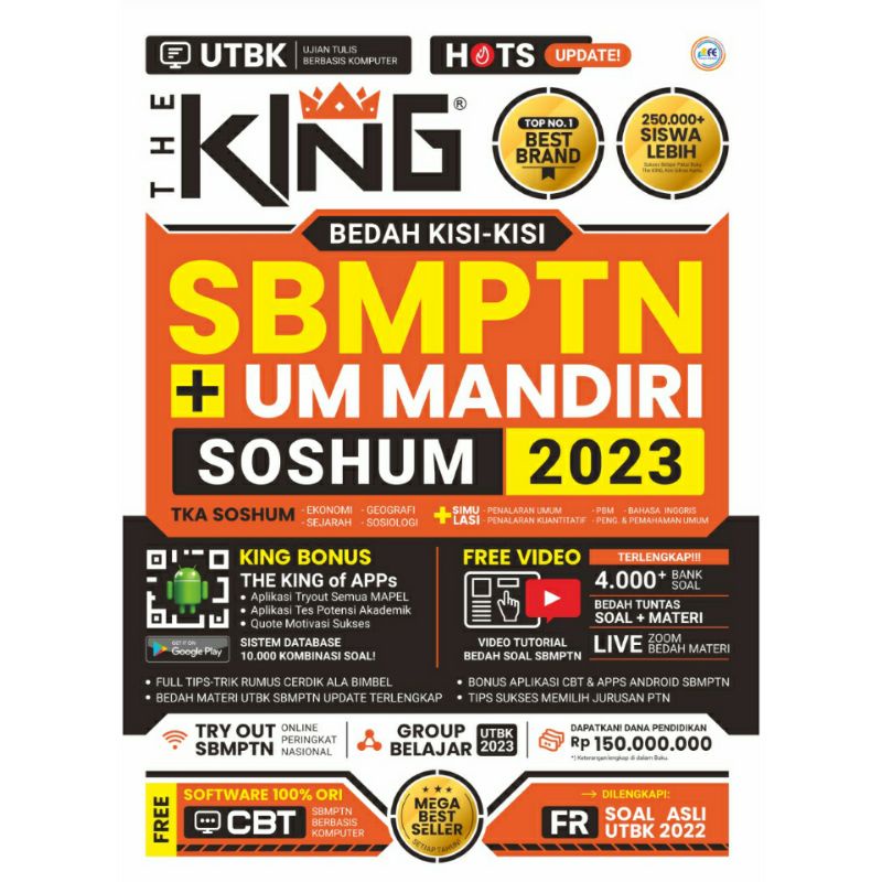 Buku The King Bedah Kisi-kisi SBMPTN & UM Mandiri Soshum 2023 - PENGIRIMAN DARI JAKARTA-KING SOSHUM 23 SAJA