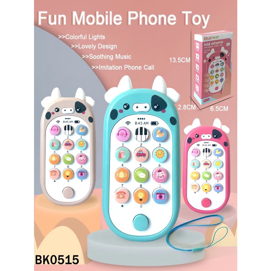 Mainan Bayi Puzzle Mobile Phone Edukasi Baby Music Bilingual Bunyi