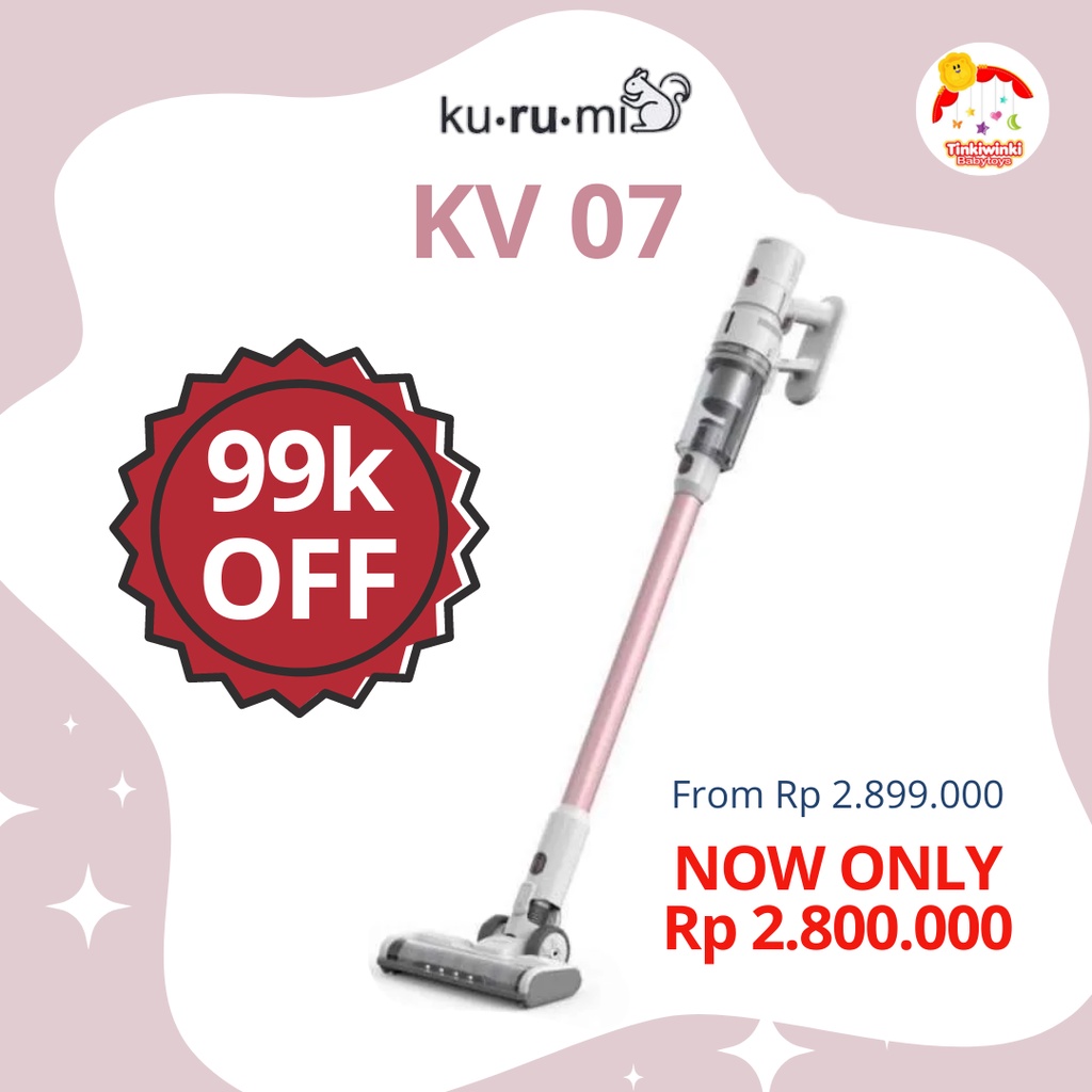 Kurumi KV 07 Powerful Cordless Stick Vacuum Cleaner with Spray Mop