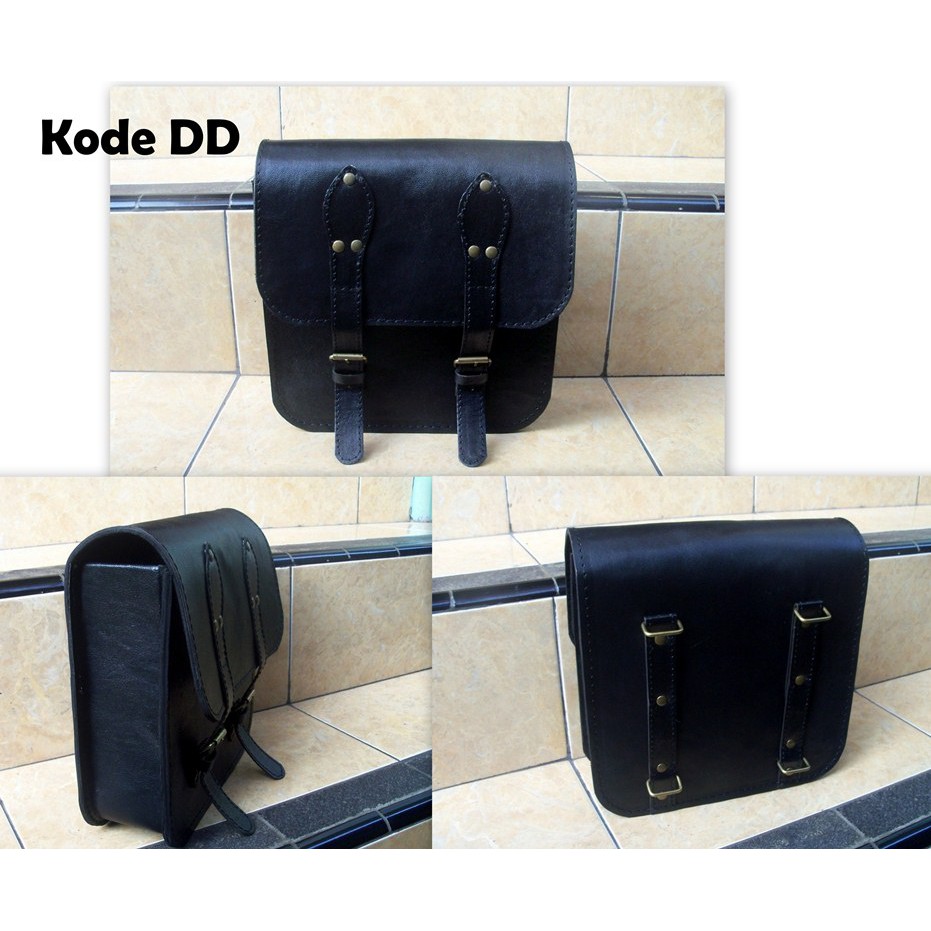 TAS MOTOR ASLI KULIT MINIMALIS SIDEBAG MOTOR KULIT TAS MOTOR TERMURAH