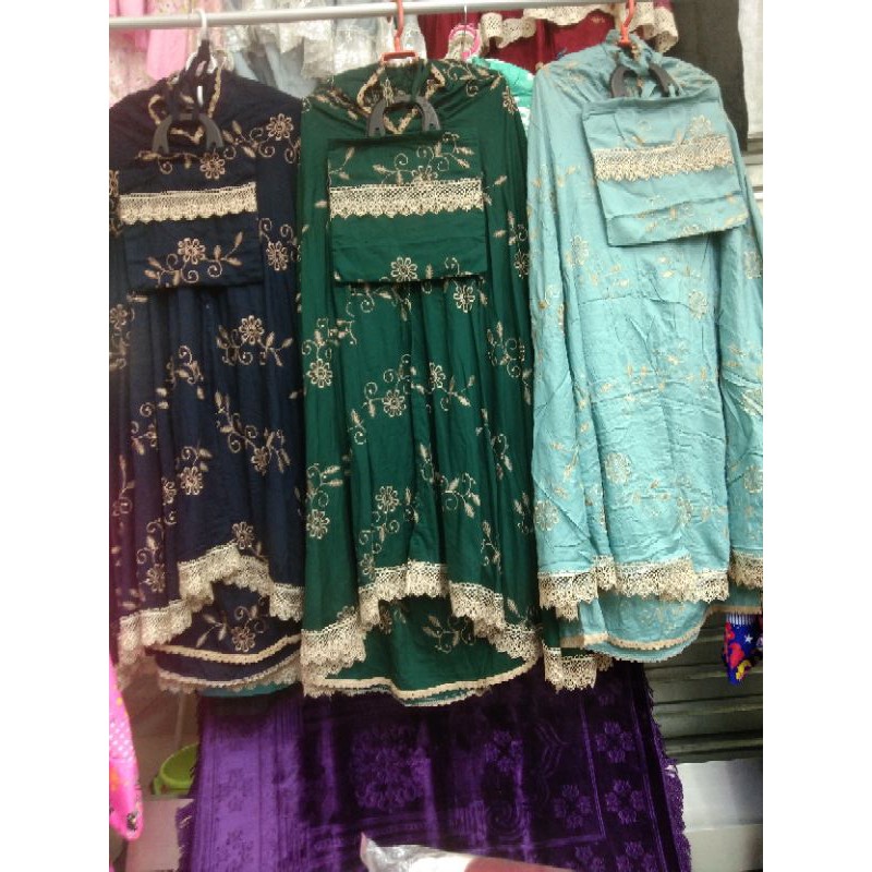 MUKENA KATUN RAYON BORDIR / MUKENA MAWAR