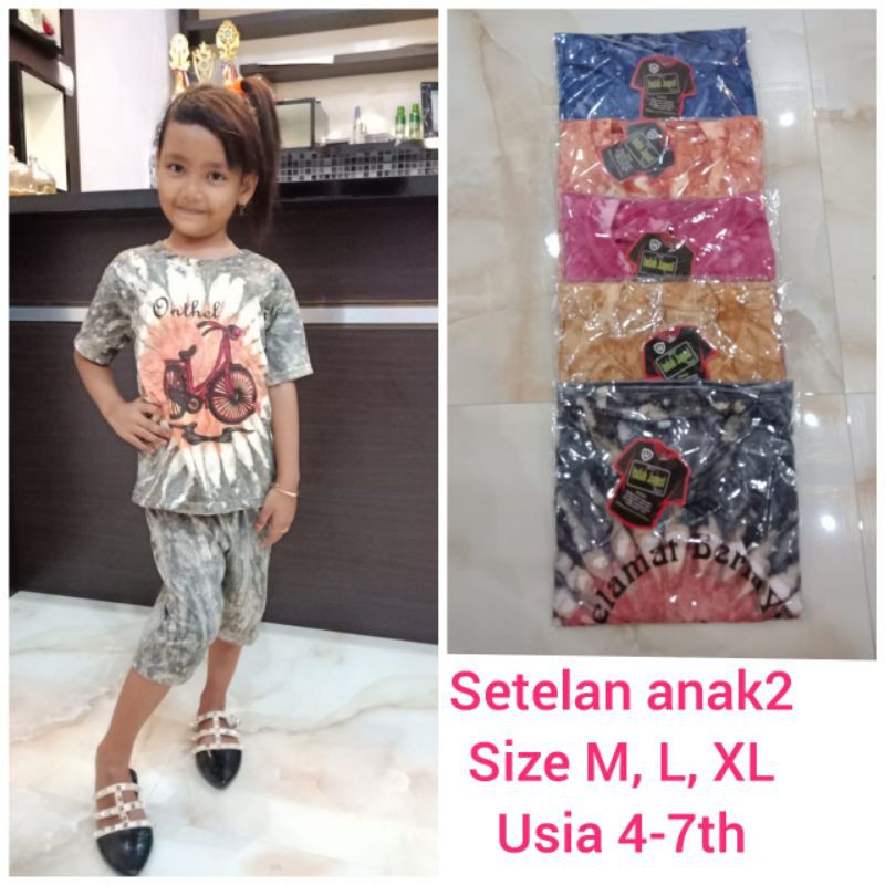 SETELAN KAOS ANAK ABSTRAK BAHAN KATUN ADEM DIPAKAI MURAH BAHAN KATUN