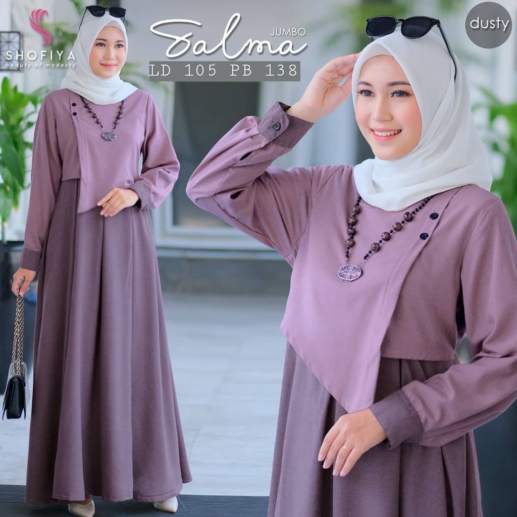 Baju Gamis Wanita Terbaru 2022 Dress Pesta Kondangan Wedding Party Casual Wanita Syari Terbaru2022 B