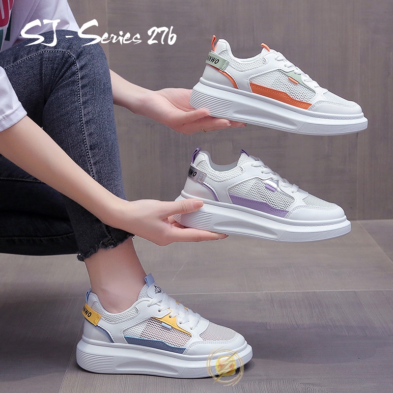 {JWALK} Sepatu Sneakers Wanita Tali Trendy Casual Kuliah Hangout Kualitas Import Premium - 276