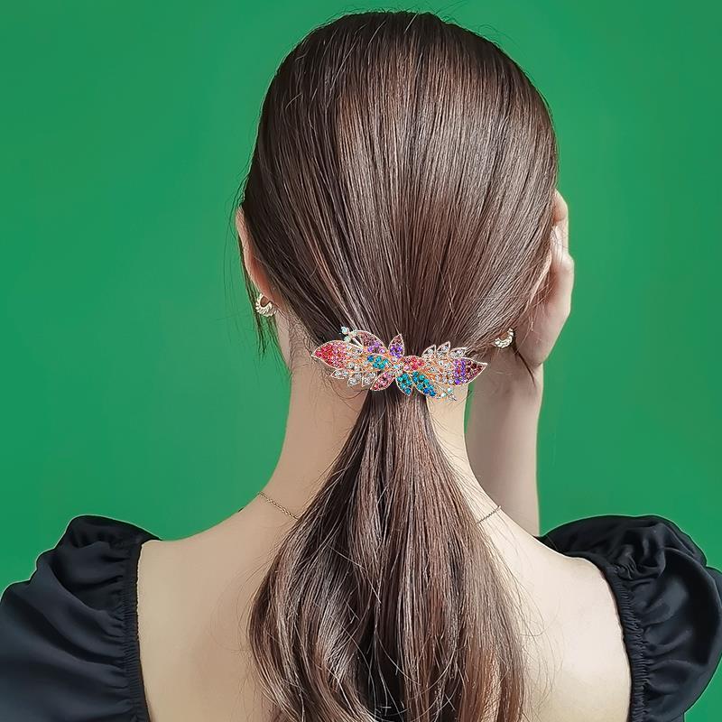 Jepit Rambut otomatis korea wanita elegan mode baru permata zirkon 8cm