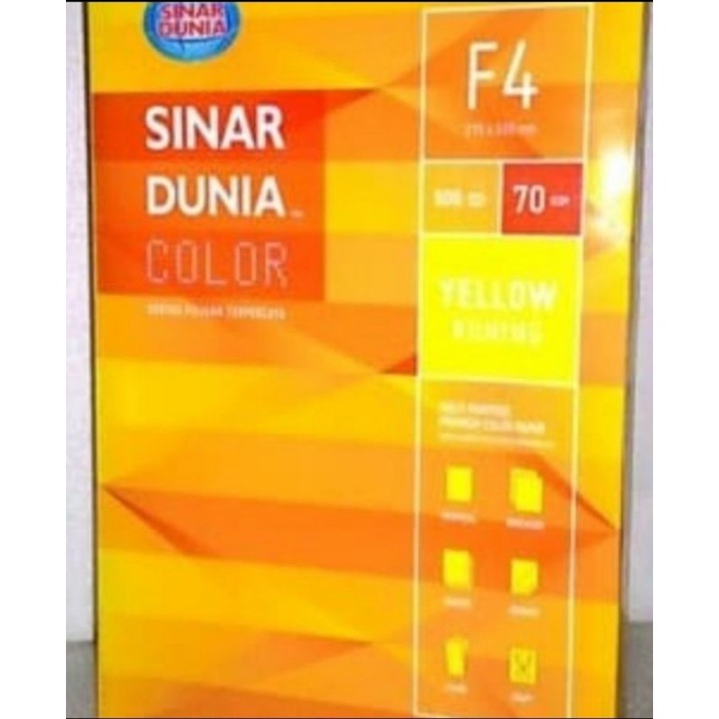 

Kertas HVS Warna F4 70 gr Sinar Dunia