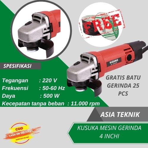 GRATIS BATU GERINDA 25 PCS!!!!! //GERINDA POTONG 4 INCHI KUSUKA